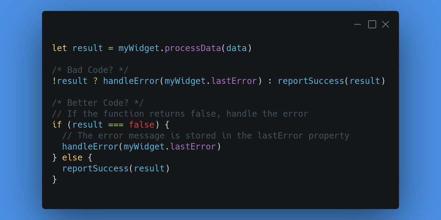 Should We Avoid Ternary Operators?